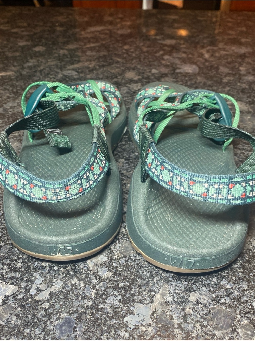 Chaco Women's Size W 7 Green Blue Red Sport Sandals Hiking Water Paddle Activity - Picture 6 of 11